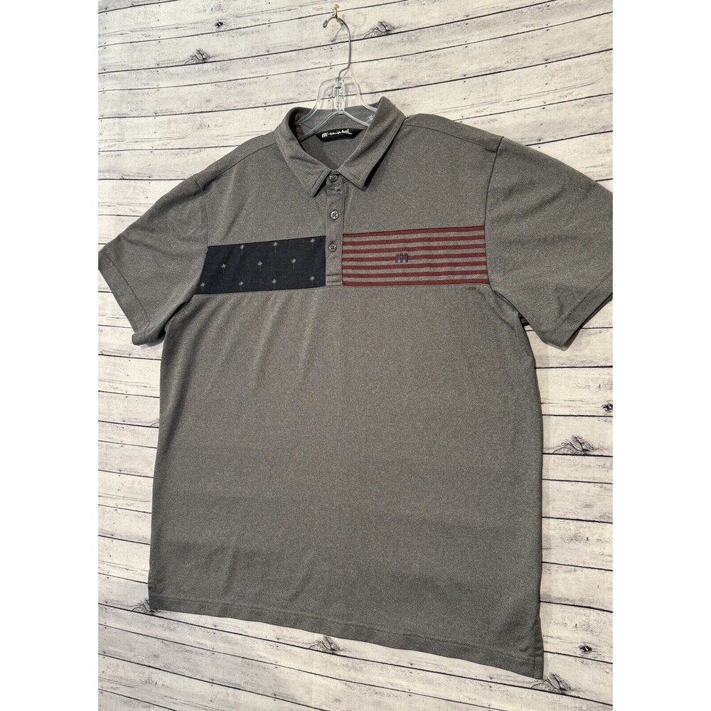 TRAVIS MATHEW Mens 4th Of July Golf Polo Shirt Sz XL Patriotic Stars Stripes - Picture 3 of 16
